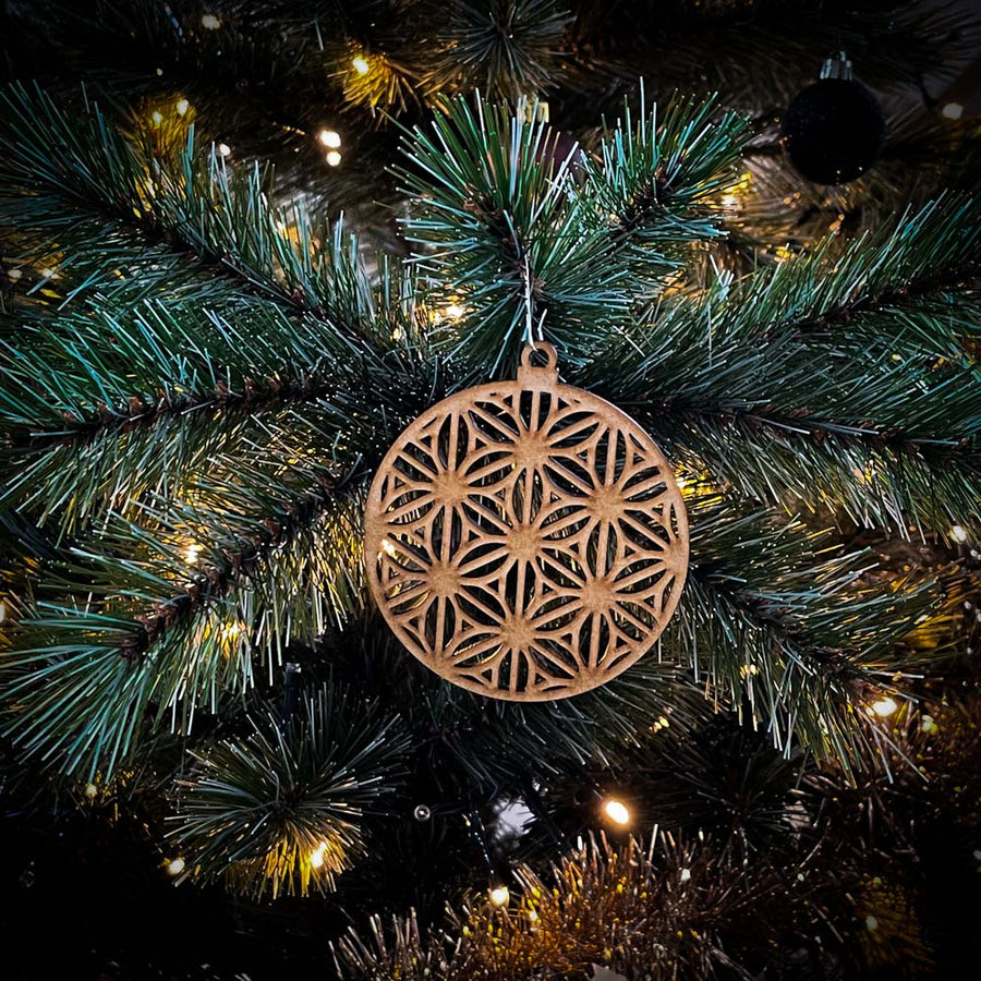 Weihnachtskugel - Runde Blume