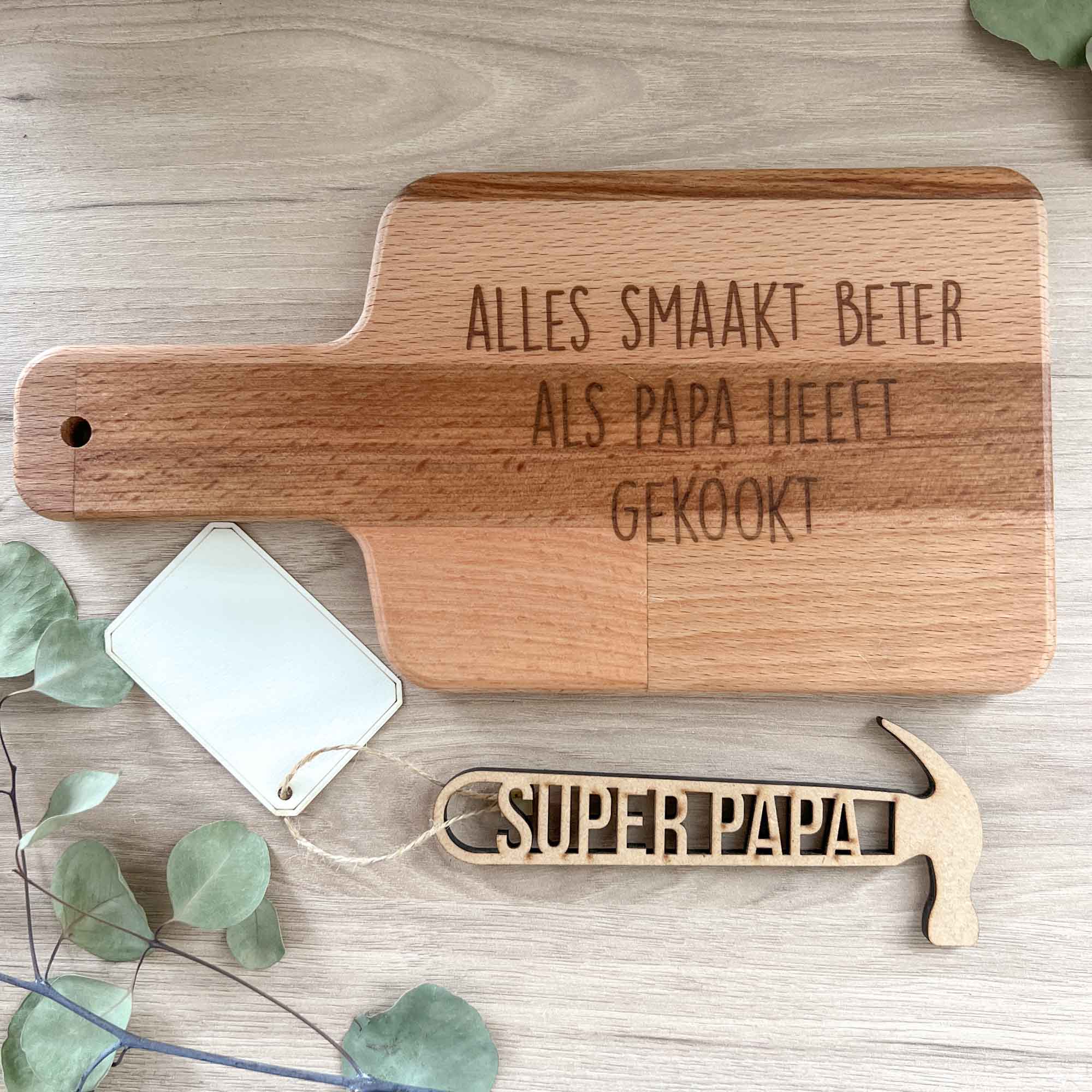 Cadeaupakket - Papa kookt + wensbloem